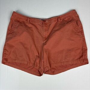 Natural Reflections Women Size 20W Shorts Terra Cotta Burnt Orange Chino Cotton